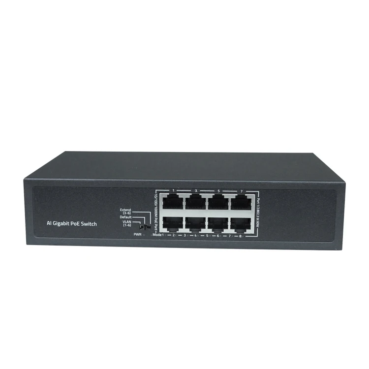 8 Ports and 10/100/1000Mbps 30W 60W Transmission Rate Poe Switch