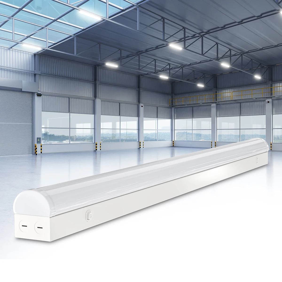 Free Sample ETL DLC Listed Hanging Lamp Tube Ceiling Mounted PC Housings 4ft 8ft Dimmable Triproof Led Linear Batten Light