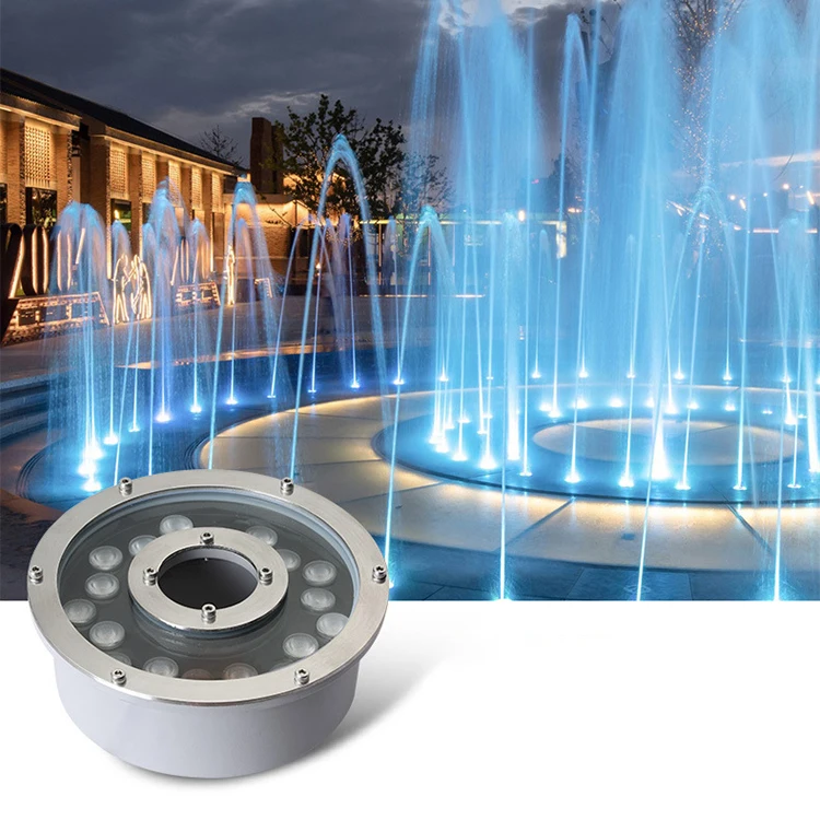rgb 6w 9w 12w 18w 24w ip68 waterproof led pool fountain light