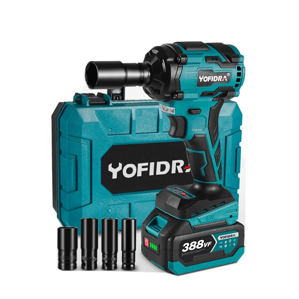 Мощный бесщеточный Электрический ключ мощностью 1000 Н. М 3 передачи со светодиодной подсветкой беспроводная отвертка электроинструменты для аккумулятора Makita 18 В