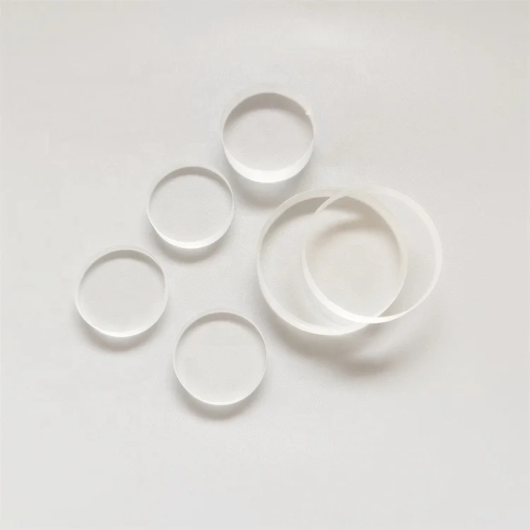High permeability borosilicate optical ultra-white glass round shaped tempered glass sheet