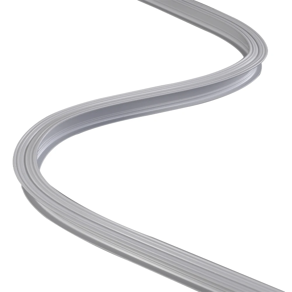  Foshan hospital flexible bending aluminum metal single soft touch curtain track for