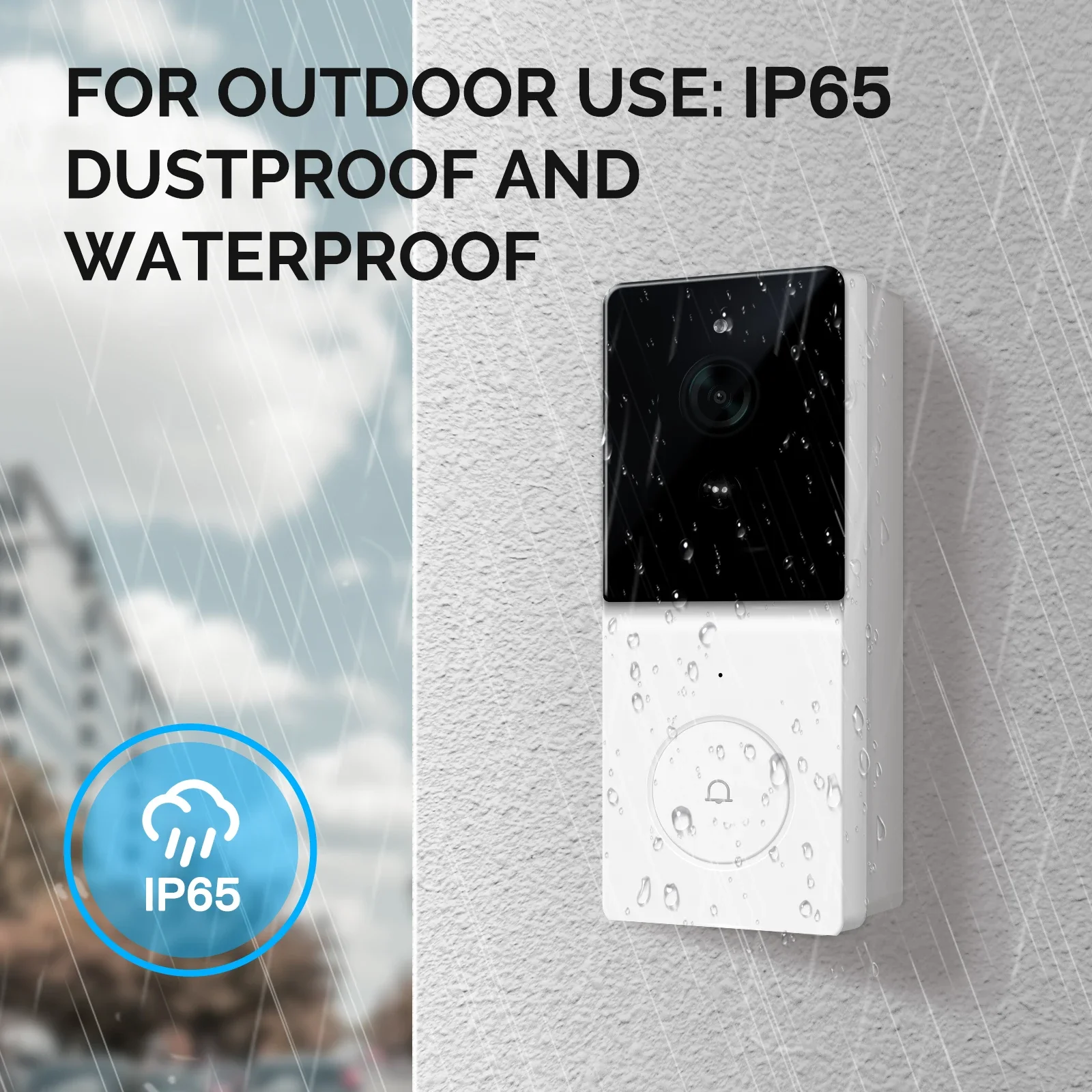 MOES Tuya 1080P смарт-Wi-Fi видео дверной звонок камера беспроводной двухсторонней аудиодомофон ночного видения с 64 ГБ SD-карта домашней безопасности