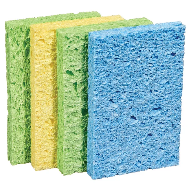 
100% Natural Colorful Cellulose Kitchen Scrub Multi-use Dishwashing Sponge 