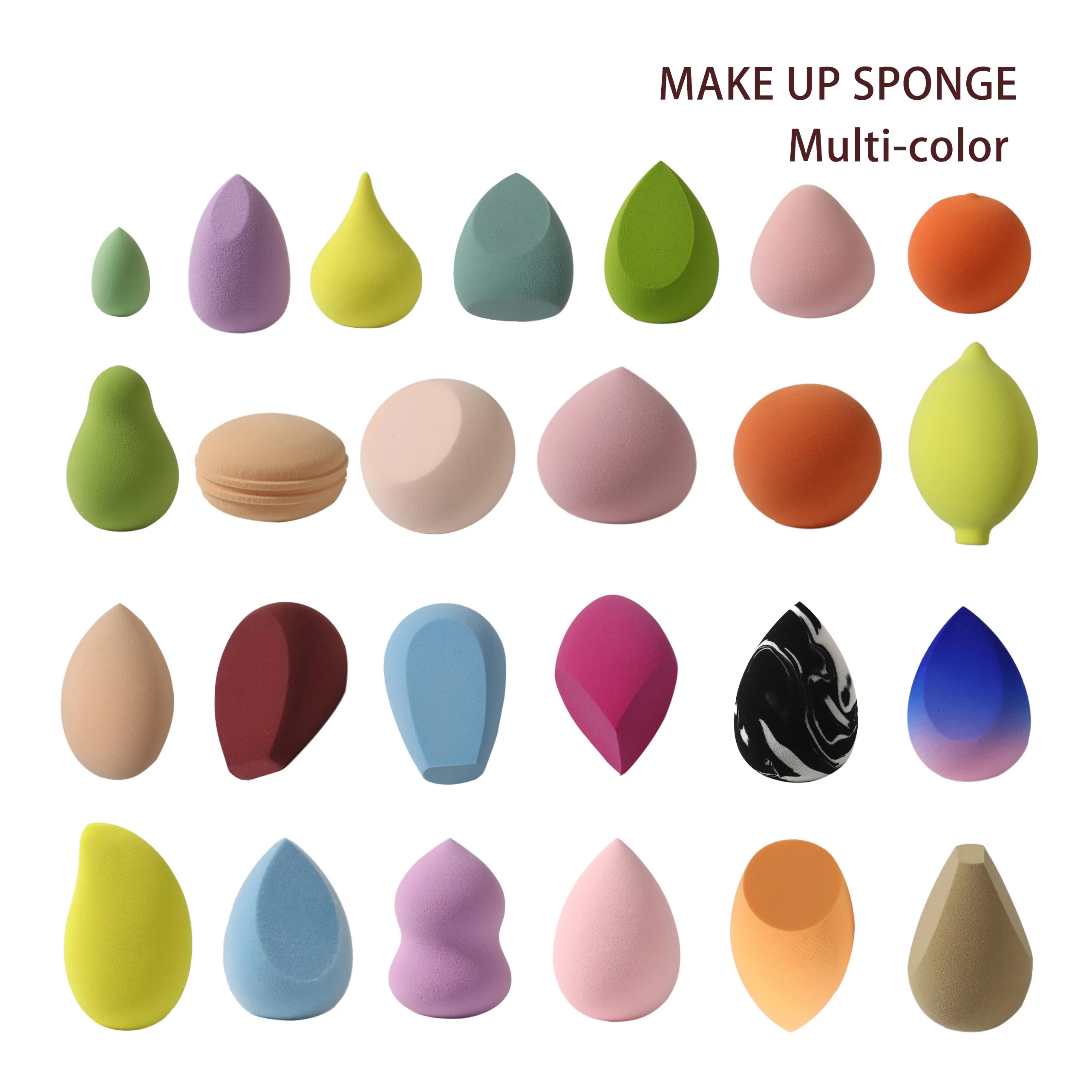 Wholesale skin-friendly makeup sponges different shapes washable makeup sponge blender
