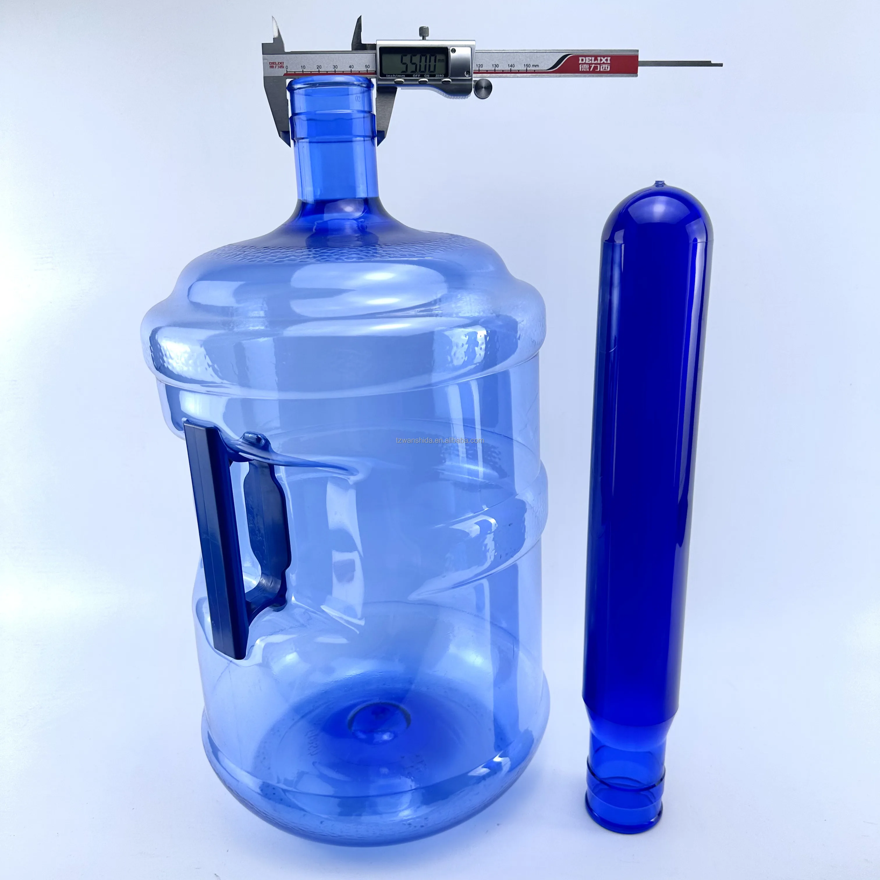 5gallon 700g 730g Blow Moulding Machine 20 Liter  750g Plastic Blue transparent 5gallon PET preform