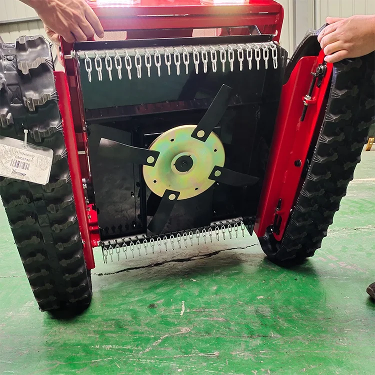 Gasoline Type Cordless Rubber Agricultural Machinery Farm Crawler Rotary Tractor Tiller robot lawn mower