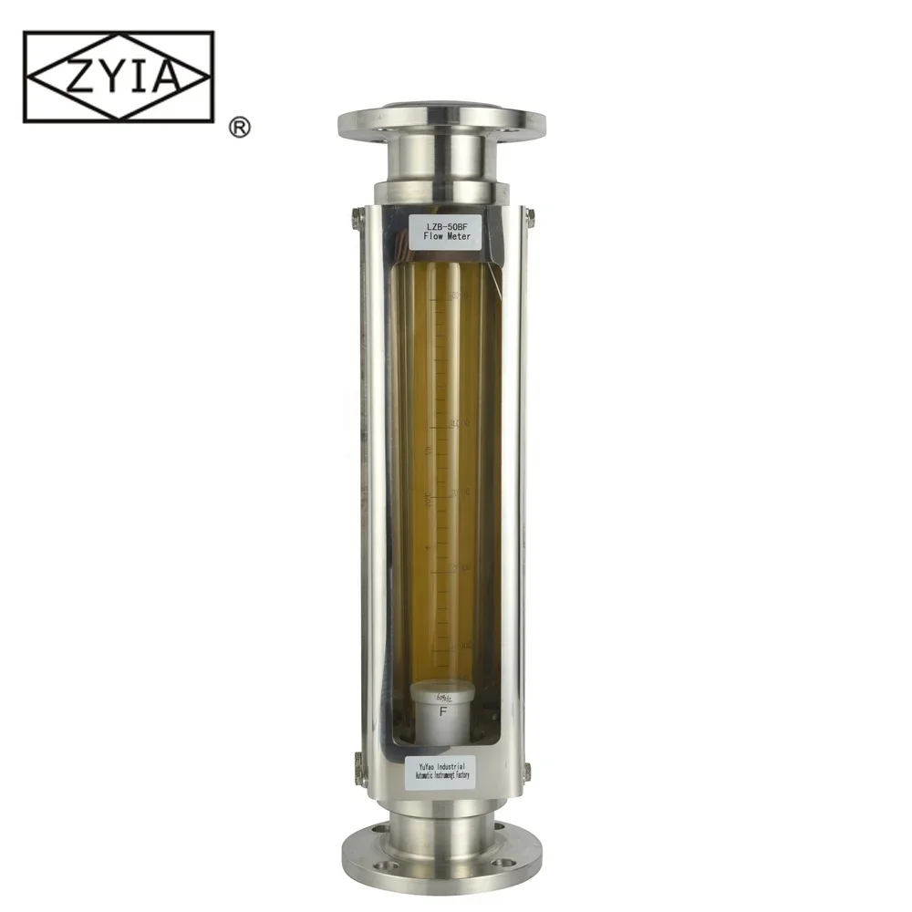 China supplier zyia logo sight rota glass flange sea water flow meter ,hot water flow meter
