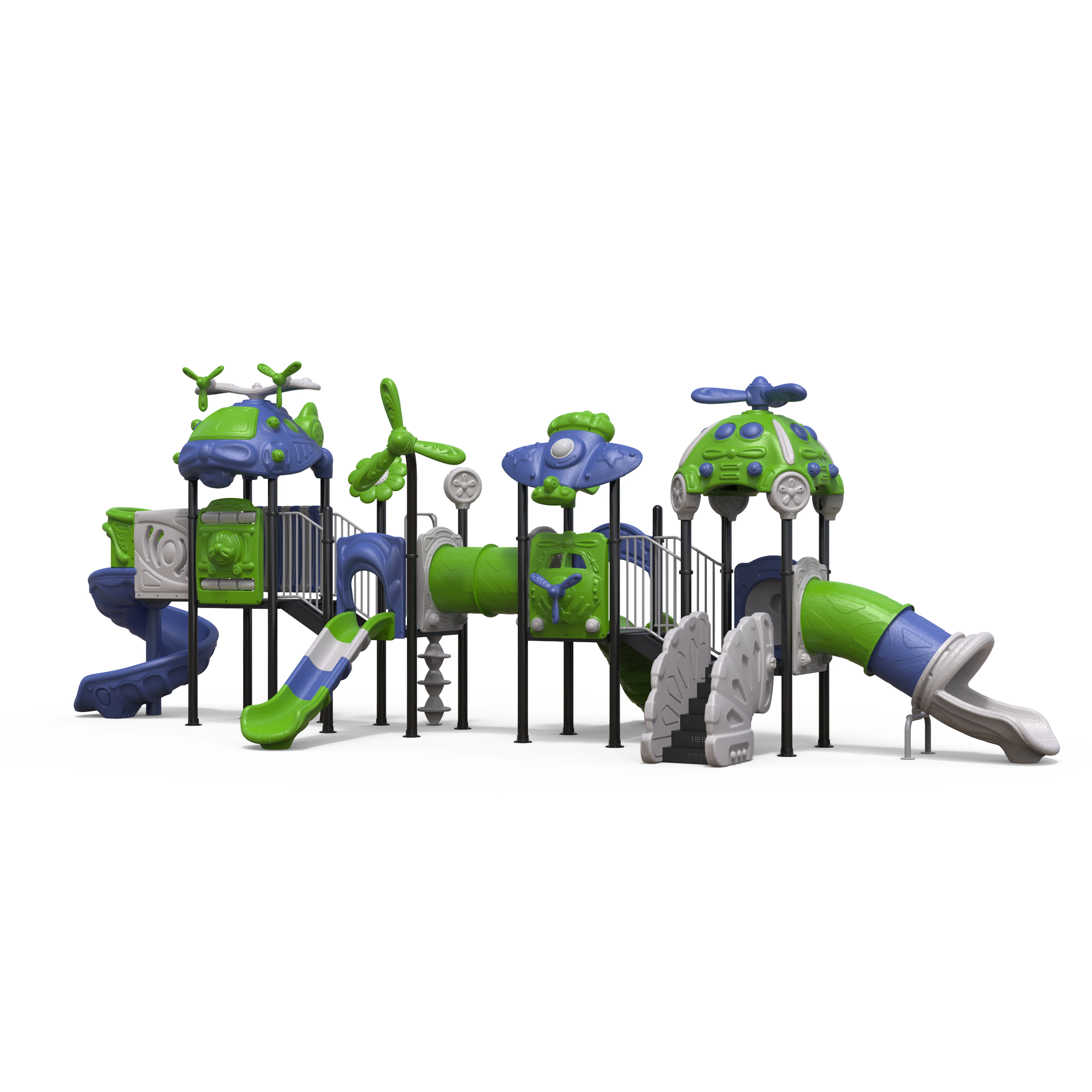 Garden toys plastic kids playground equipment outdoor plastic slides
