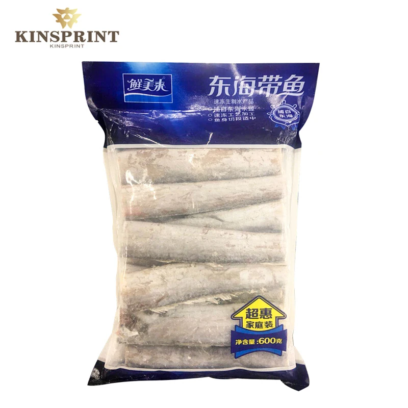 Factory directly supplied barrier 3 side seal plastic frozen dried smacked fish fish fillets seafood vacuum packaging bag
