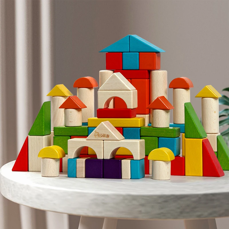 DIY Wooden Building Block for Kids Popular Wooden Blocks Building High Quality Wooden Building Blocks Wooden Toy Brick