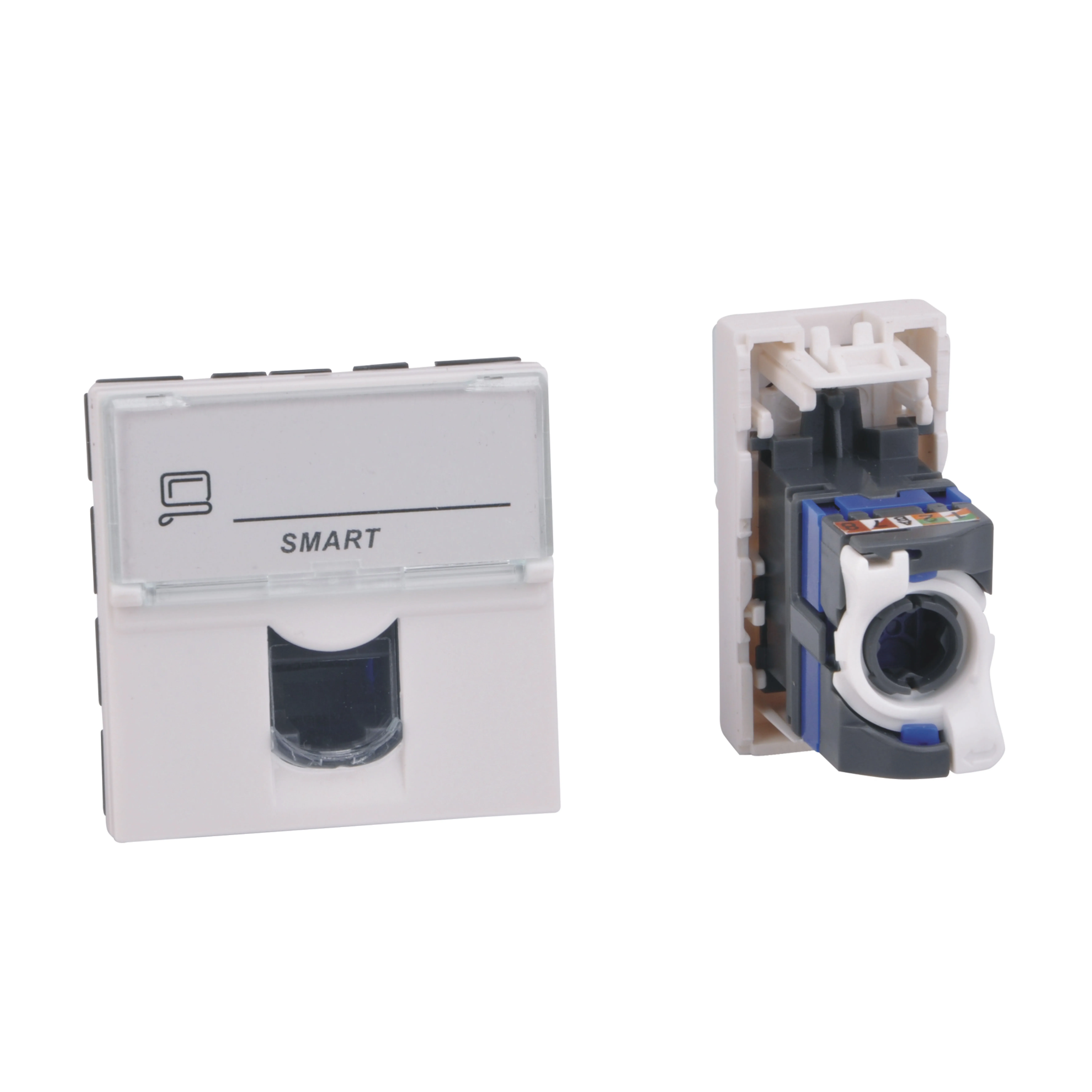France Legrand style RJ45 toolless keystone rotary type CAT6 CAT6A UTP module
