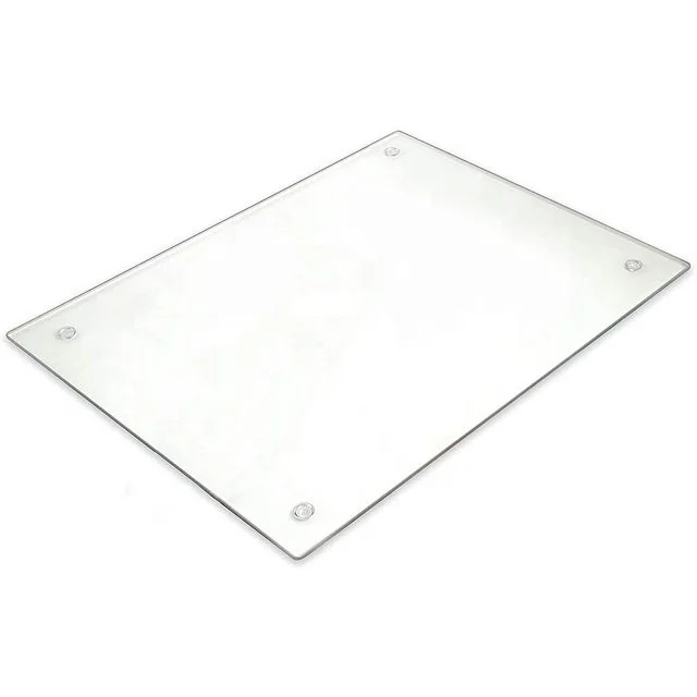 Clear Tempered Glass Cutting Board, 12 x 16 inches, Smooth Surface, Scratch, Heat, Shatter Resistant, Dishwasher Safe