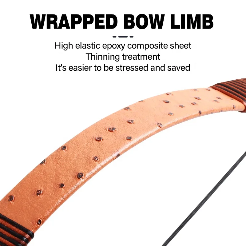 SPG Archery Traditional Bow Kid Recurve Hunting Bows and Arrow Set 12 lbs Chinese Handmade Wooden Laminate Outdoor Sport Longbow