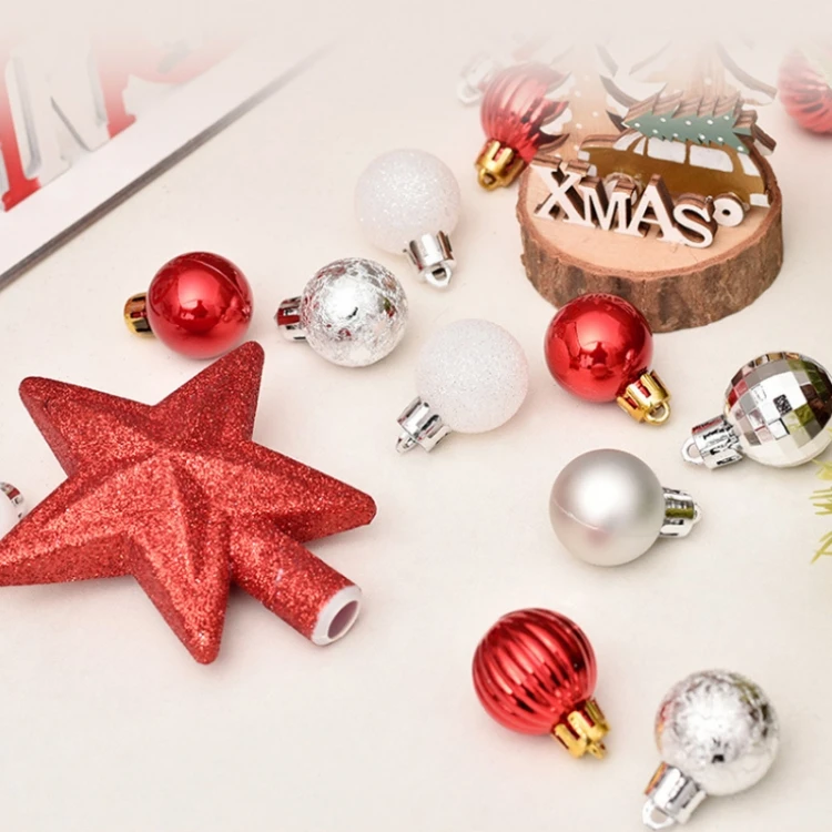 Christmas Tree Ornaments Xmas Balls Decor Set Christmas Decoration Item for Festive Holiday Season