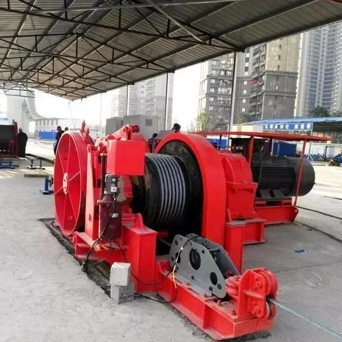 Supply 5 Ton shaft driven diesel engine powered Lifting Cable Puller Drum Winch