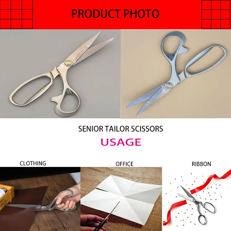 Stainless steel tailor scissors sewing scissors for fabric cutting household scissors