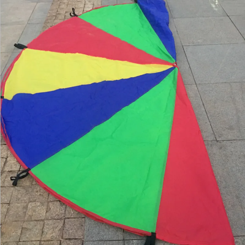 3.5M 16handles Parachutes Multi Handles Children Outdoor Kid Play Colorful Rainbow Parachute