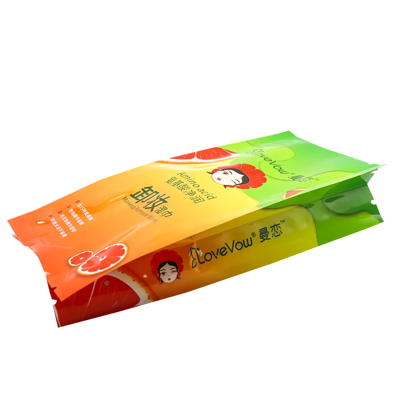 250g 500g 1kg Custom Printed Mylar Plastic Bags Heat Seal Resealable Side Gusset Bag Aluminum Foil Bag For Wet Tissue