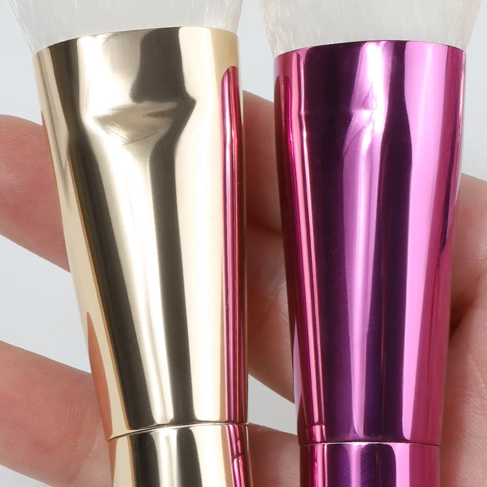 DIAS 8pcs Gold Aluminum Face Premium Synthetic Pink Vegan Private Label Luxury Makeup Brush Set Custom Logo