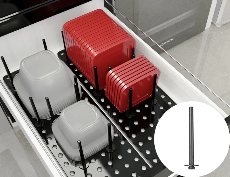 Stretch drawer type plastic spoon pot lid holder for family kitchen drain rack and storage