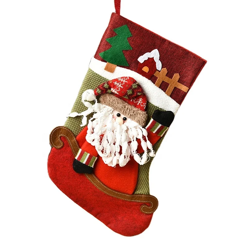 Party Favor Different Styles Father Christmas Elk Snowmam Kids Christmas Gift Socks