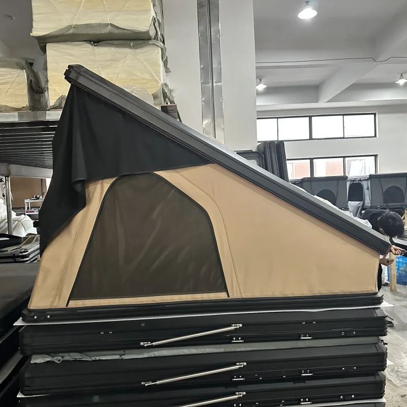 DrunkenXp 3-4 Person High Quality High Tail 145cm Width Triangle Type 280G Canvas Fabric Roof Top Tent