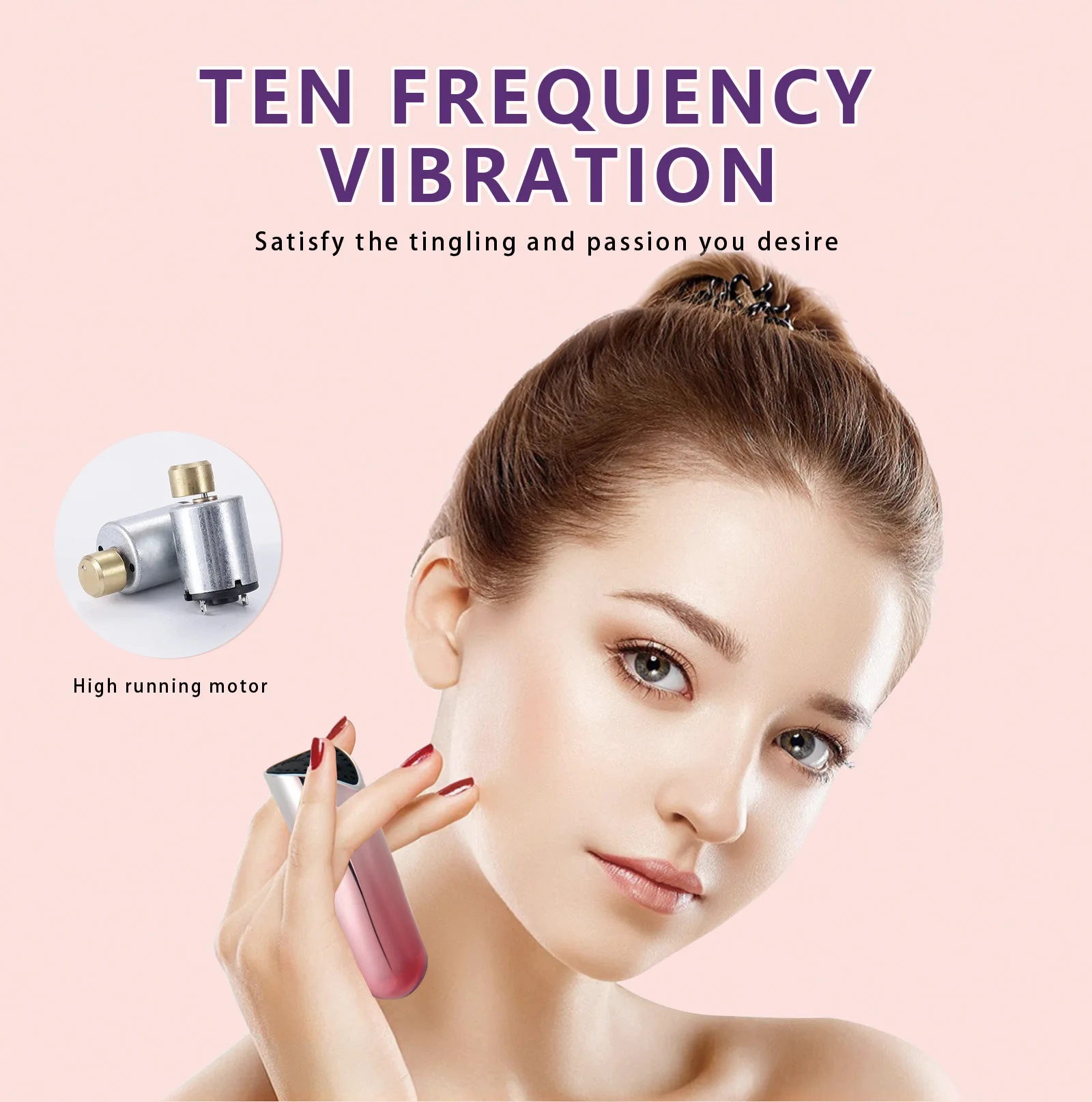 USB Charging 10-Frequency Remote Control Small Bullet Vibrator Jump Egg Massager AV Stick Female Masturbation Device Body Use