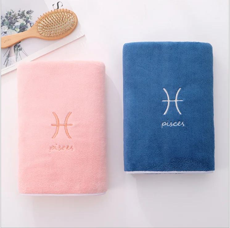 
no moq high quality Luxurious microfiber custom gym towel fitness small hand face towel embroidery sport towel with pink logo 