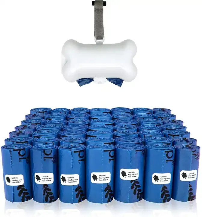 Custom Label Compostable and Biodegradable Dog Poop Disposal Bag Degradable Cornstarch Poo Pop Bag for Pet Waste Collection