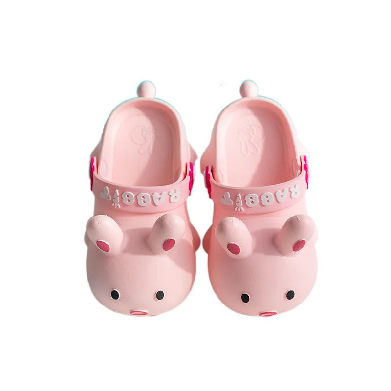 
Factory summer cute rabbit baby sandals children clogs girls hole shoes parent-child toddler slippers slide cartoon clogs kids 