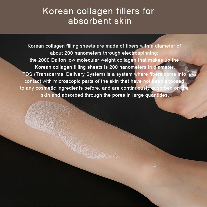 Soluble Collagen Patches Face Masking Sheet Korea Dissolving Bio Collagen Deep Mask