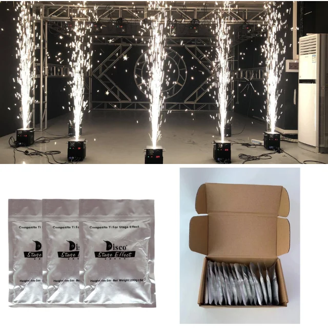 Best price cold spark powder titanium aluminum alloy  200 g heating element  metal granule ti bags for indoor and outdoor
