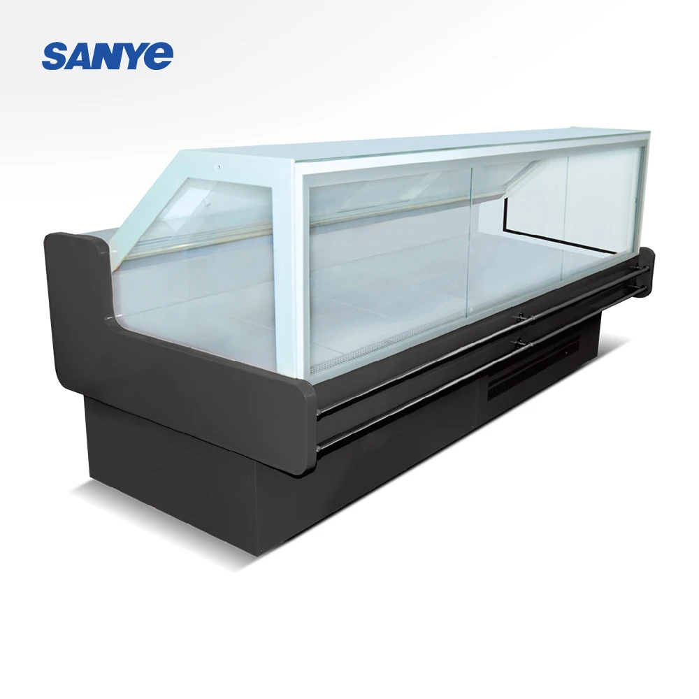 commercial butcher chiller display counter supermarket meat freezer for Butcher Shop