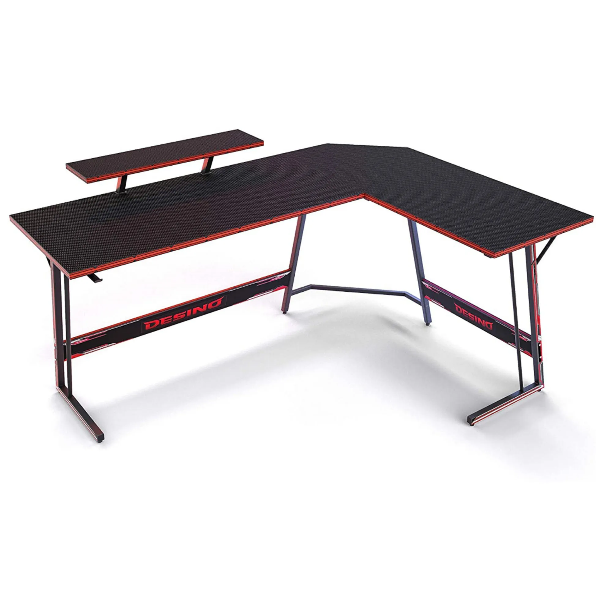 Лидер продаж современный L-образный Настольный компьютер для ноутбука из углеродного волокна маленький офисный игровой стол