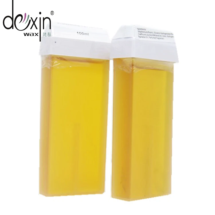 DEXIN Factory Wholesale Natural 100ml Roll On Depilatory Honey Soft Wax Cartridge For Hair Removal