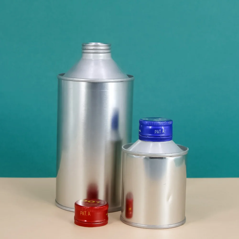 Wholesale 350ml 500l 1l Empty Metal Tin Can Brake Fluid DOT 3 Empty Tin Cans