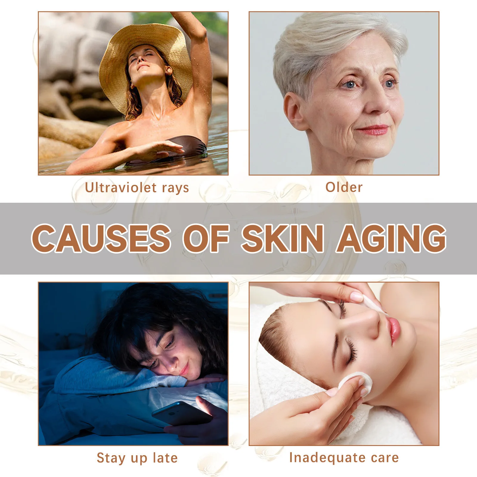 Hot-selling Anti-aging  Firm the facial ski Fade fine lines Nasolabial folds and wrinkles