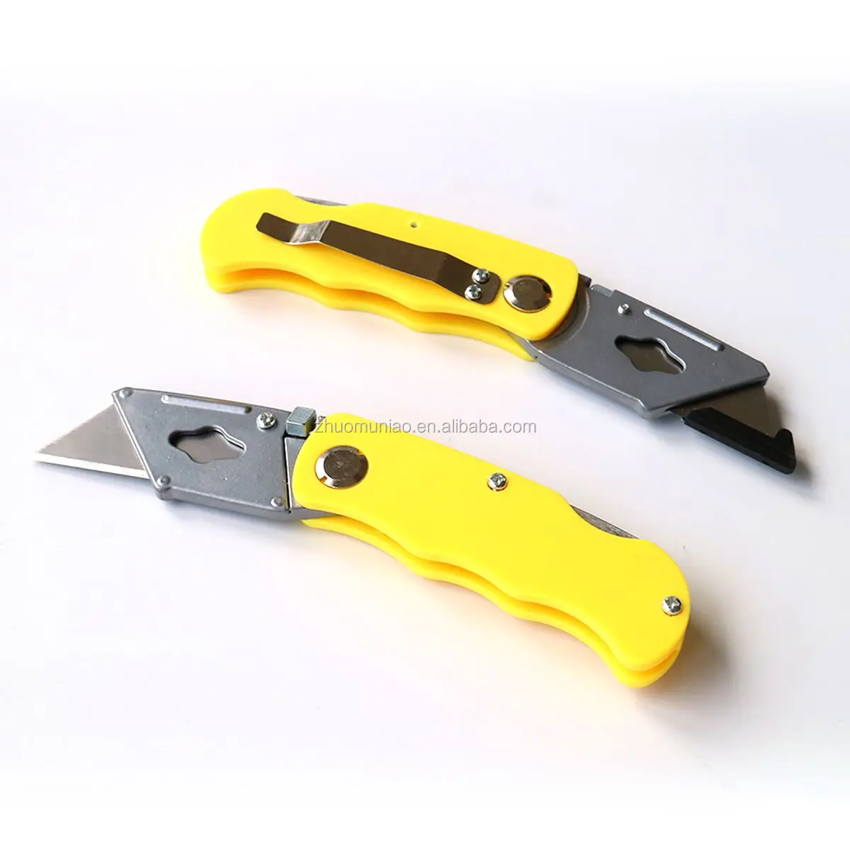 High Carbon Replaceable Blade Box Cutter Fold Foldable Pocket Lock Knife High Quality Plastic Folding Knife Cutter