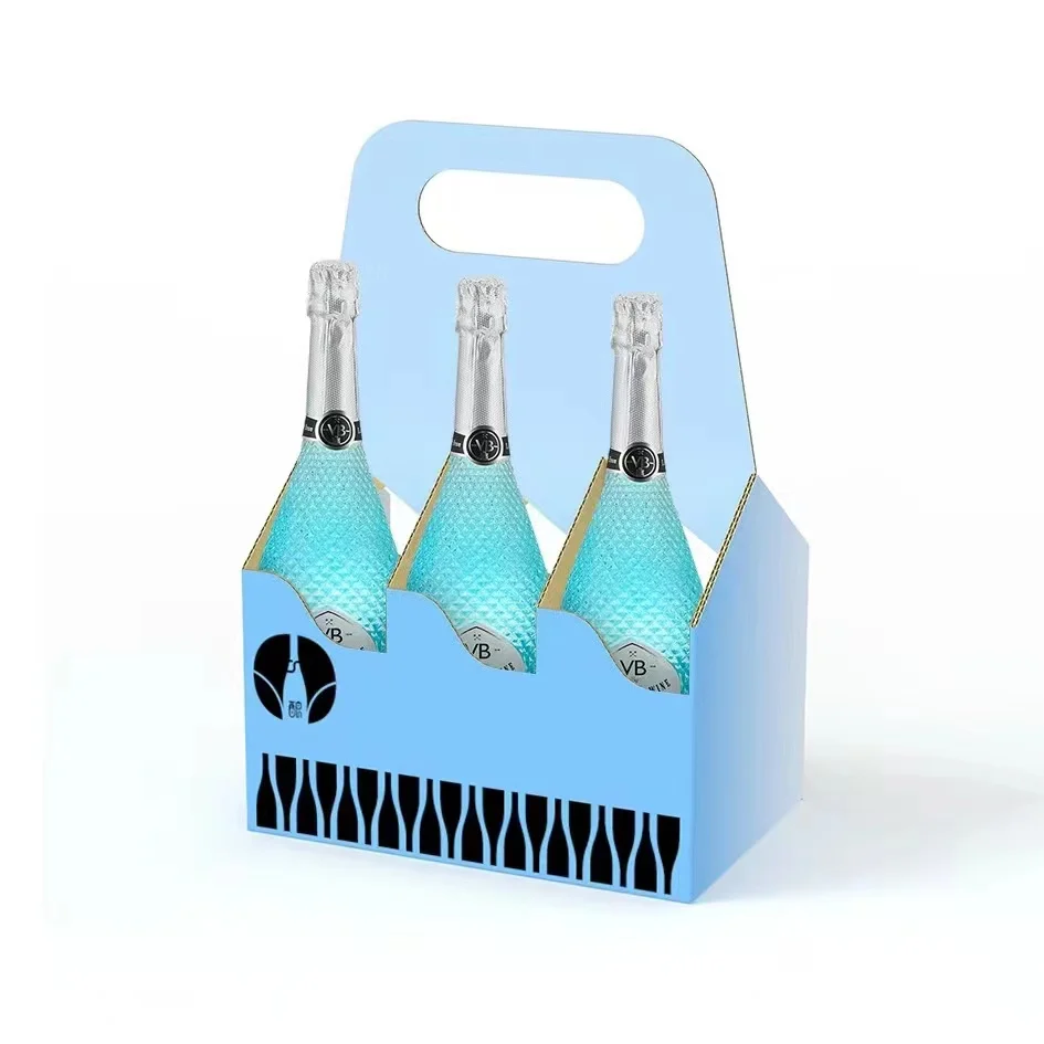 Reasonable price wine bottle box packaging modern novel design low price beer box