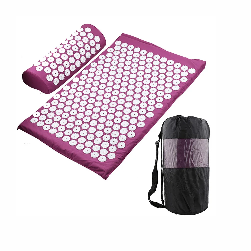 Cyber Acupuncture Foot Massager Mat acupressure Mat And Pillow Muscle Relaxation Pillow Set