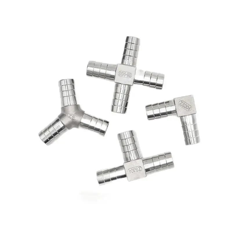Type 304 stainless steel pagoda tee T trigeminal green pagoda hose tube hose connector