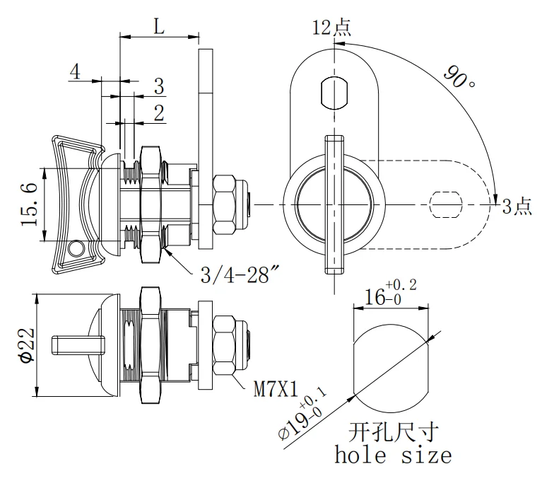 Manufacturer-Safe European Cylinder Keyless Entry Door Cam Lock Metal Zinc Alloy for Storage Cabinets in Office Kitchen School