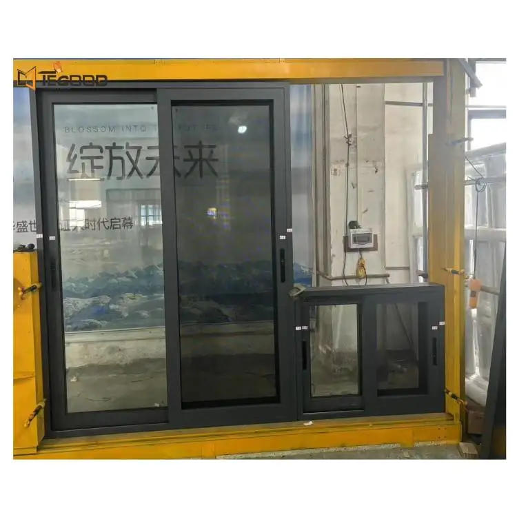 Exterior Aluminum 2 lite Sliding Patio Glass Door
