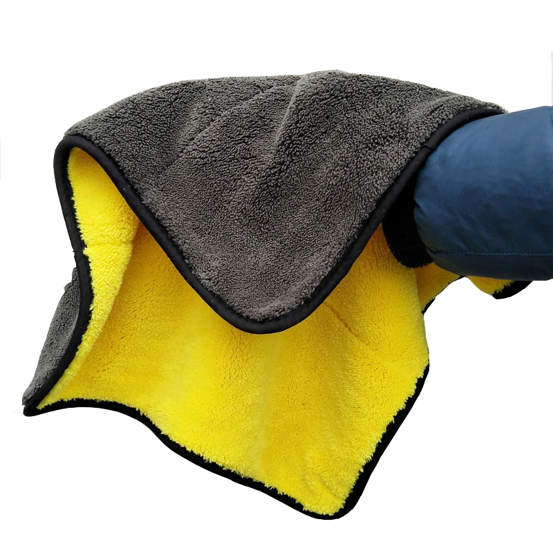 microfiber car cleaning towel wholesale Washing Cloth Microfibre Car Wash Towel double sides 800 gsm