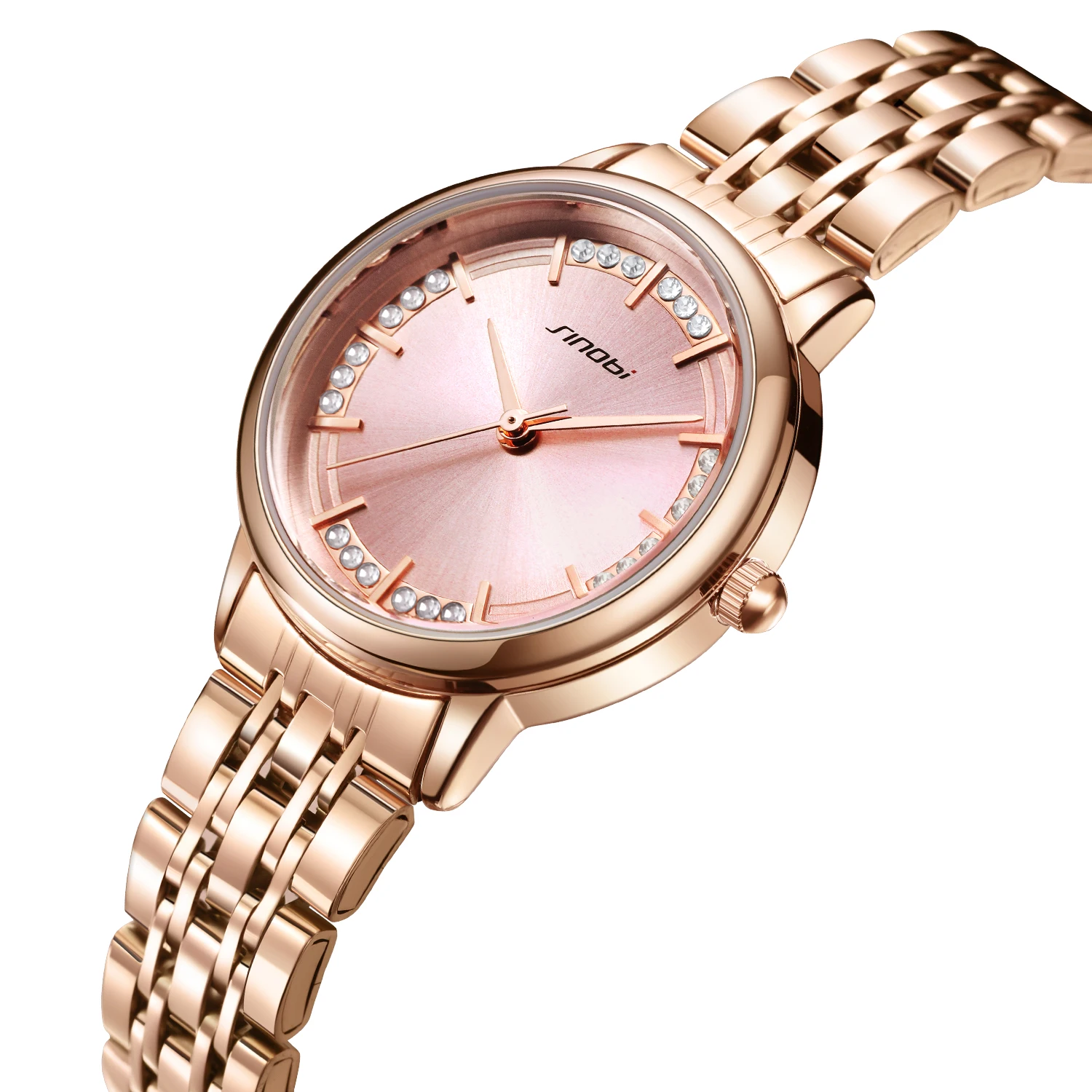 Hot Sale Luxury Ladies Watches Mosinite diamonds pink Dial  wristwatch Fashion Woman Watch For Regalos Mujer