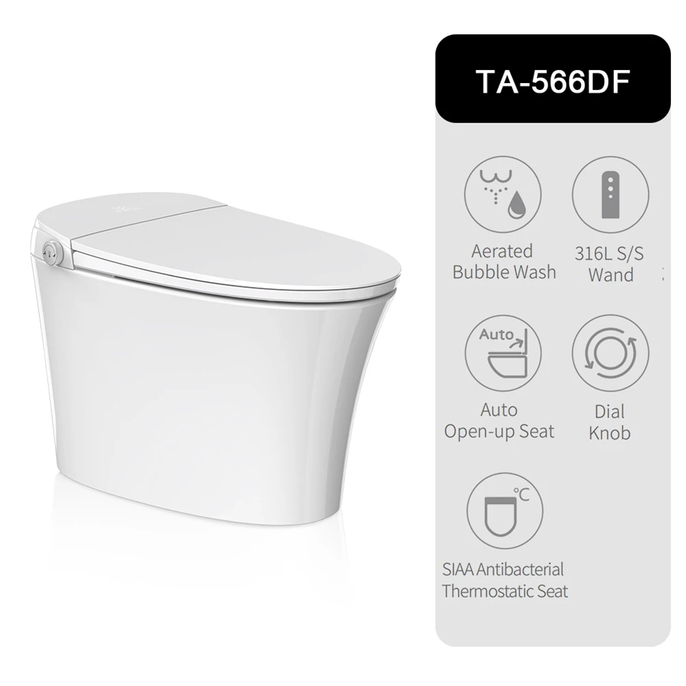 Modern bathroom high-end LED display auto wash nozzle one picec intelligent toilet smart toilet bowl