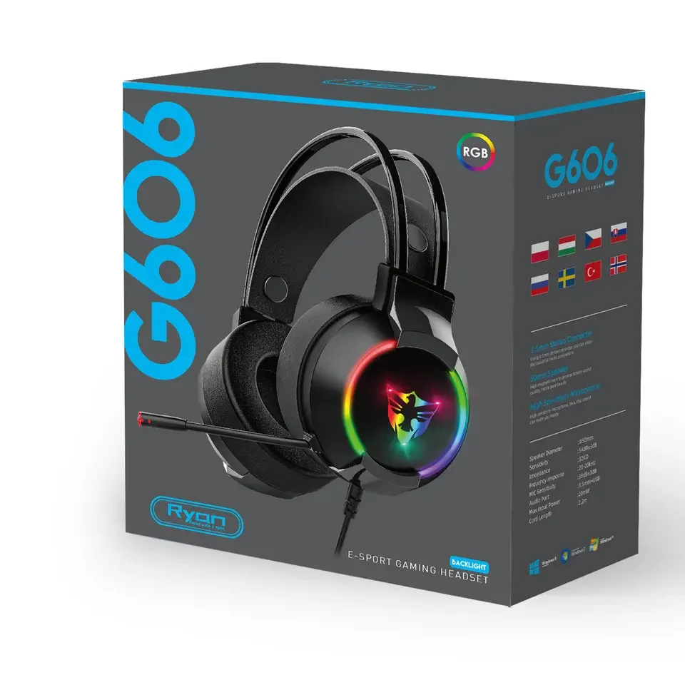 IDOL G606 Headphones 7.1 Surround Sound Gaming Headset Detachable Microphone Gaming Headset