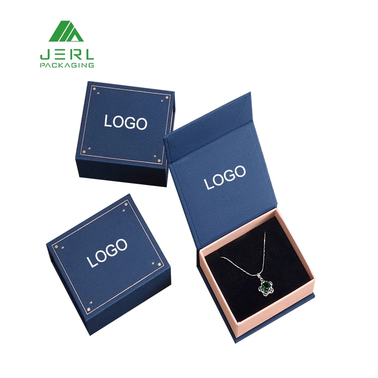 Custom Logo Mini Paper Square Jewellery Packaging Box for Necklace Rings with Logo