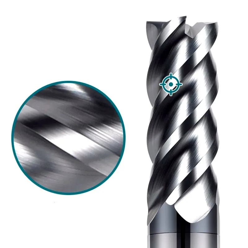 4 Flutes Solid Carbide Cutting milling Tool HRC 65 Shank 4.0 Milling Cutter High Performance Standard Flat End Mills